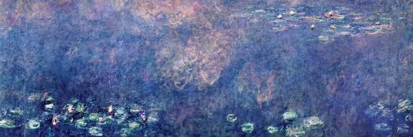 Impressionism: Waterlilies: Two Weeping Willows, centre left section, 1914-18   by Claude Monet