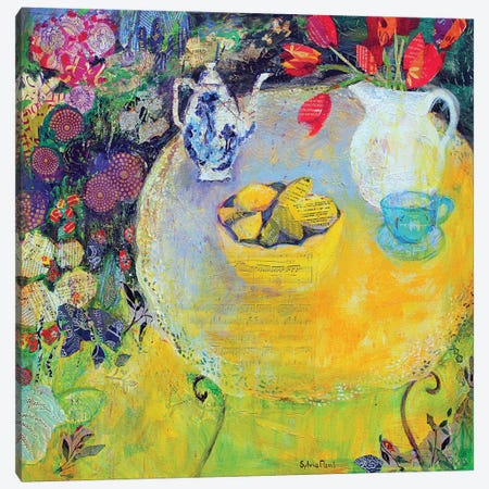 Lemon Tea In The Garden Canvas Print #BMN11827} by Sylvia Paul Canvas Print