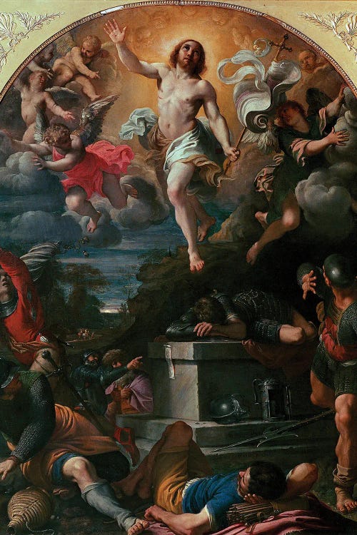 The Resurrection Of Christ Painting, 1593 by Annibale Carracci wall art