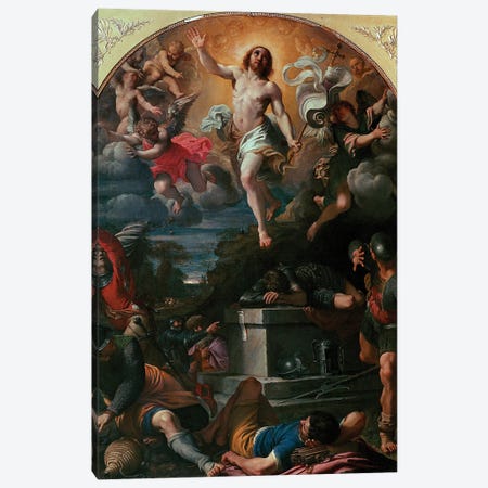 The Resurrection Of Christ Painting, 1593 Canvas Print #BMN11857} by Annibale Carracci Canvas Art