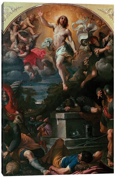 The Resurrection Of Christ Painting, 1593 Canvas Art Print