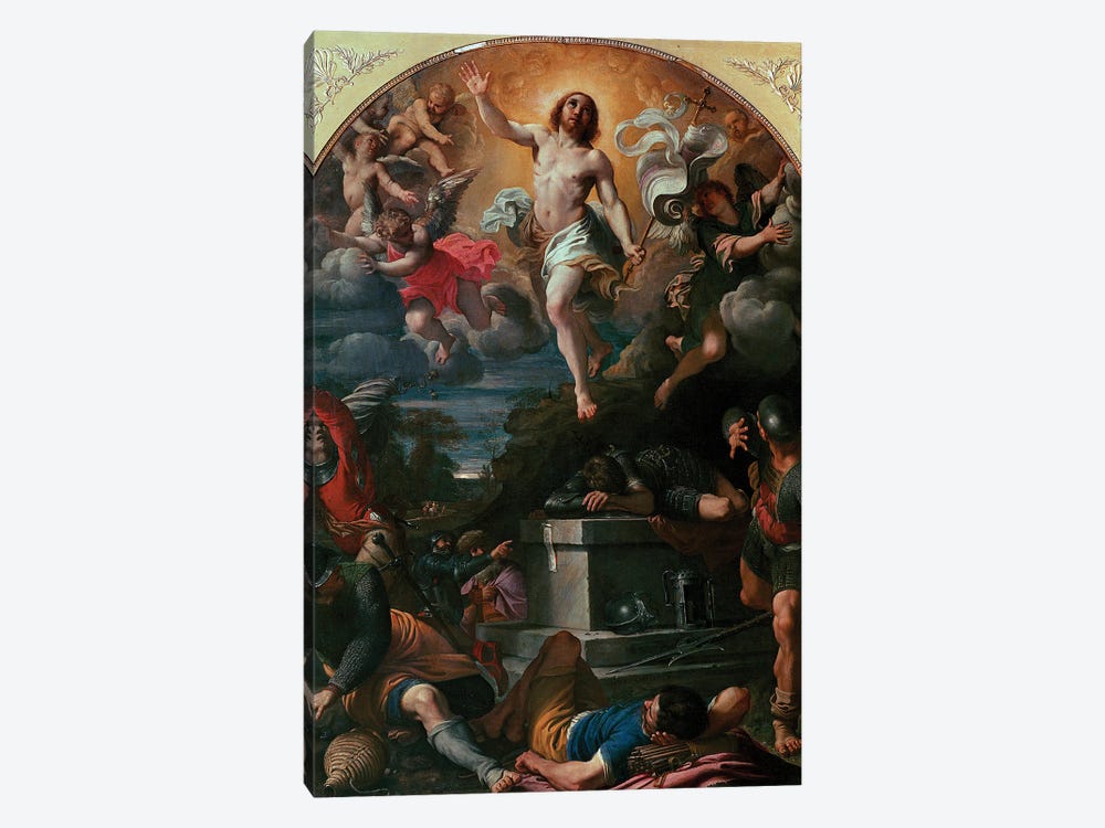 The Resurrection Of Christ Painting, 1593 by Annibale Carracci 1-piece Canvas Print