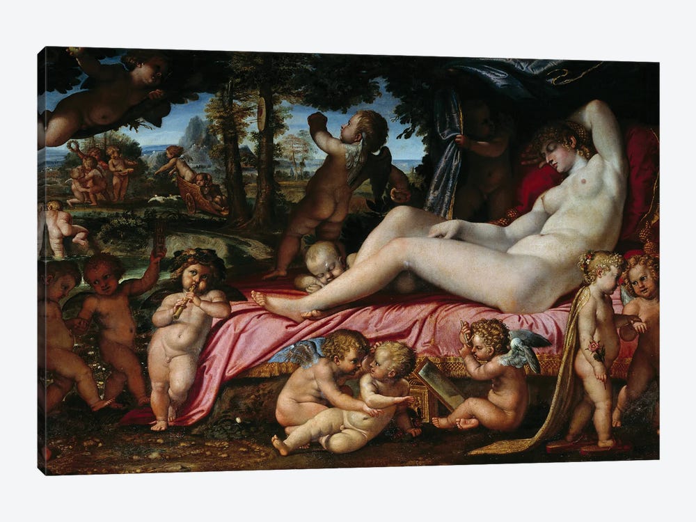 The Sleep Of Venus Painting, 1602 by Annibale Carracci 1-piece Canvas Wall Art