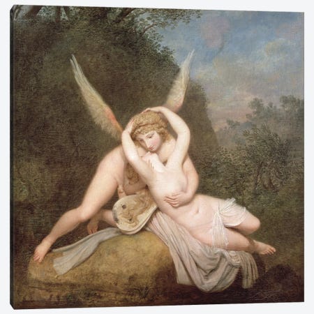 Cupid And Psyche Canvas Print #BMN11861} by Antonio Canova Canvas Art