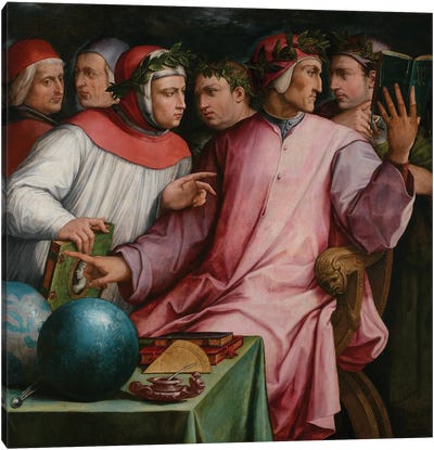 Six Tuscan Poets, 1544 Canvas Art Print