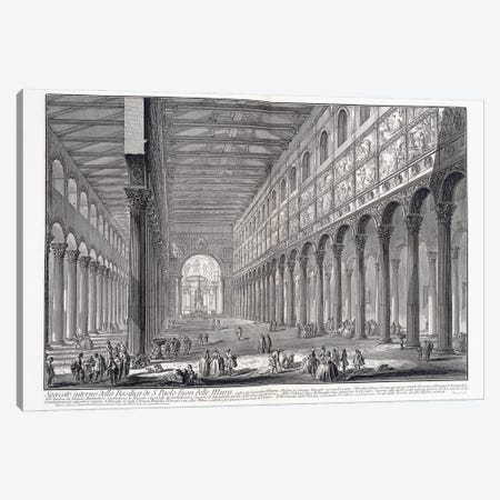 Interior Of St. Paul's Basilica Outside The Walls, 1753-1837 Canvas Print #BMN11890} by Giovanni Battista Piranesi Art Print