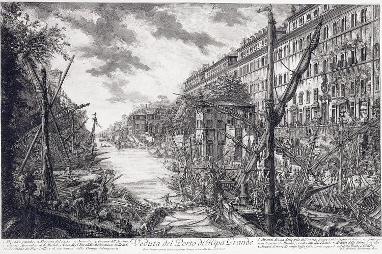 Veduta Del Porto Di Ripa Grande, C.1760