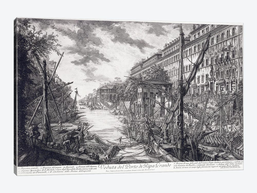 Veduta Del Porto Di Ripa Grande, C.1760 by Giovanni Battista Piranesi 1-piece Art Print