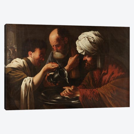 Pilate Washing His Hands, C.1615-1628 Canvas Print #BMN11910} by Hendrick Ter Brugghen Canvas Wall Art