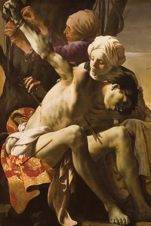 St. Sebastian Tended By Irene, 1625