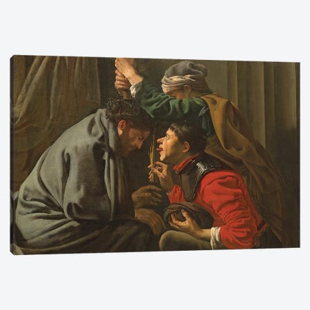 The Crowning With Thorns And The Mocking Of Christ Canvas Print #BMN11916} by Hendrick Ter Brugghen Canvas Art Print