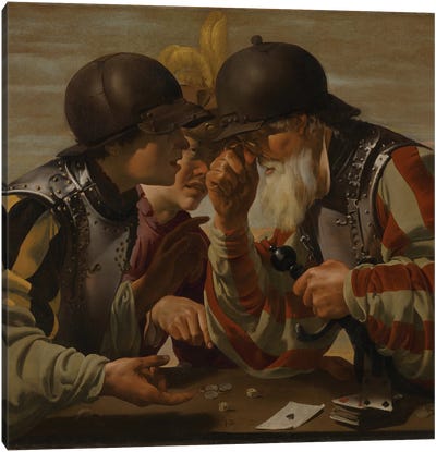 The Gamblers, 1623 Canvas Art Print
