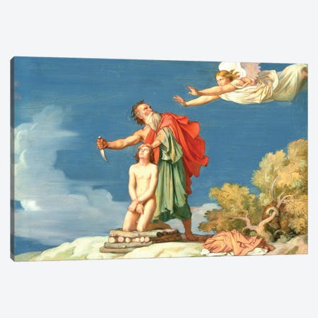 The Sacrifice Of Isaac, 1860 Canvas Print #BMN11928} by Hippolyte Flandrin Art Print
