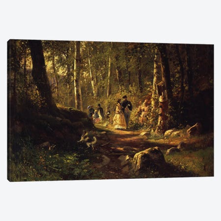 A Walk In A Forest, 1869 Canvas Print #BMN11931} by Ivan Ivanovich Shishkin Canvas Art