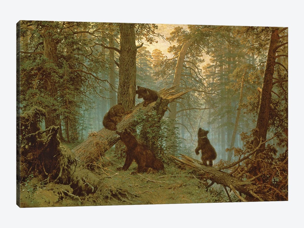 Morning In A Pine Forest, 1889 by Ivan Ivanovich Shishkin 1-piece Canvas Artwork