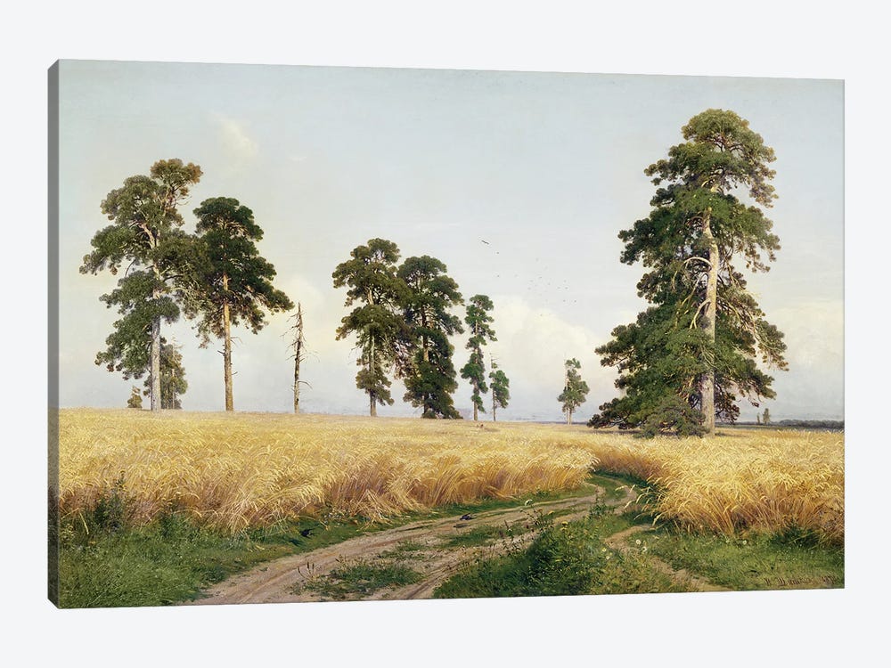 The Field Of Wheat, 1878 by Ivan Ivanovich Shishkin 1-piece Canvas Artwork