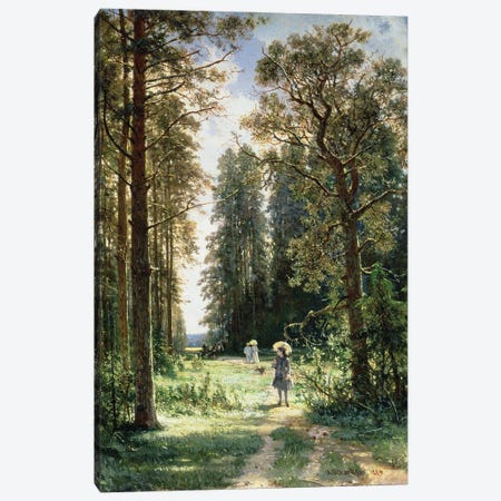 The Path Through The Woods, 1880 Canvas Print #BMN11938} by Ivan Ivanovich Shishkin Canvas Wall Art