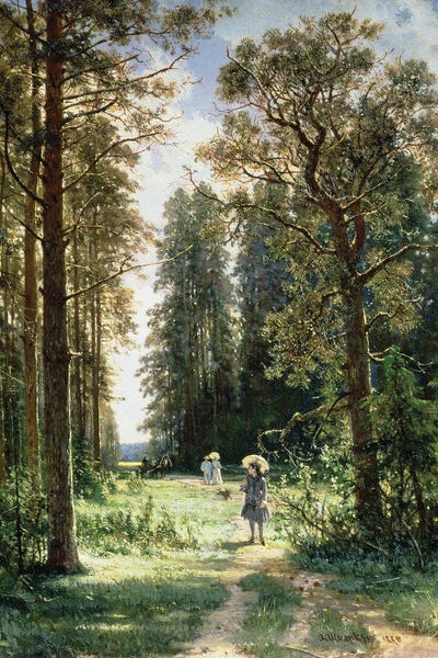 Realism: The Path Through The Woods, 1880 by Ivan Ivanovich Shishkin