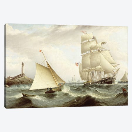 Picking Up The Pilot-Isle Of Shoals, New Hampshire, Canvas Print #BMN11943} by James E. Buttersworth Art Print