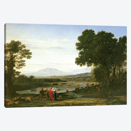 Landscape with Jacob and Laban and Laban's Daughters, 1654 Canvas Print #BMN1194} by Claude Lorrain Art Print
