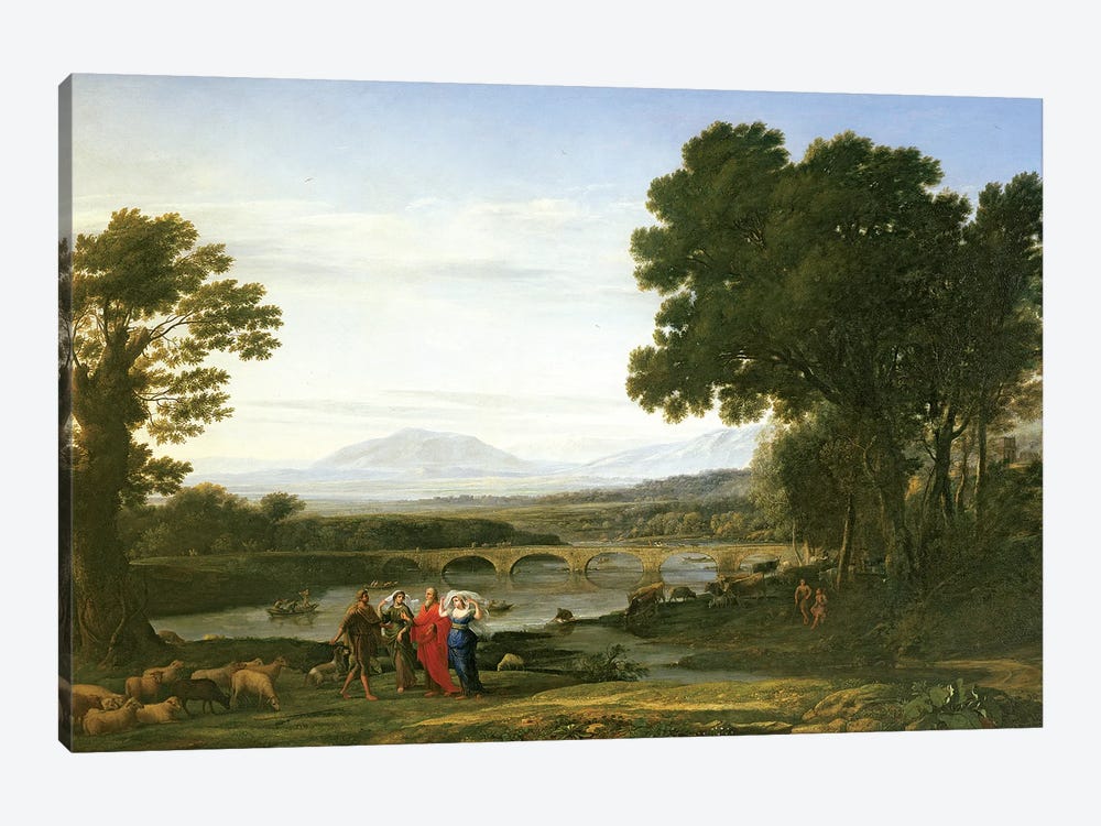 Landscape with Jacob and Laban and Laban's Daughters, 1654 1-piece Canvas Print