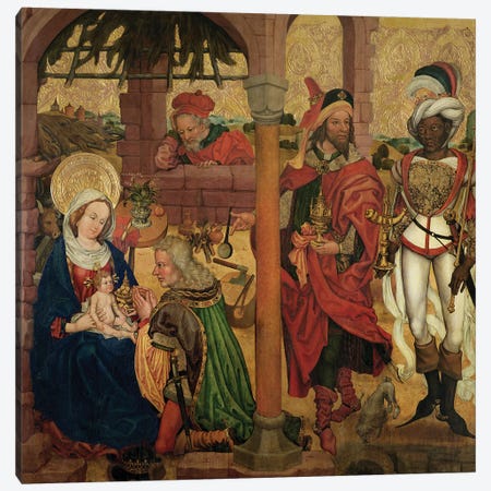 Adoration Of The Magi, C.1475 Canvas Print #BMN11973} by Martin Schongauer Canvas Art