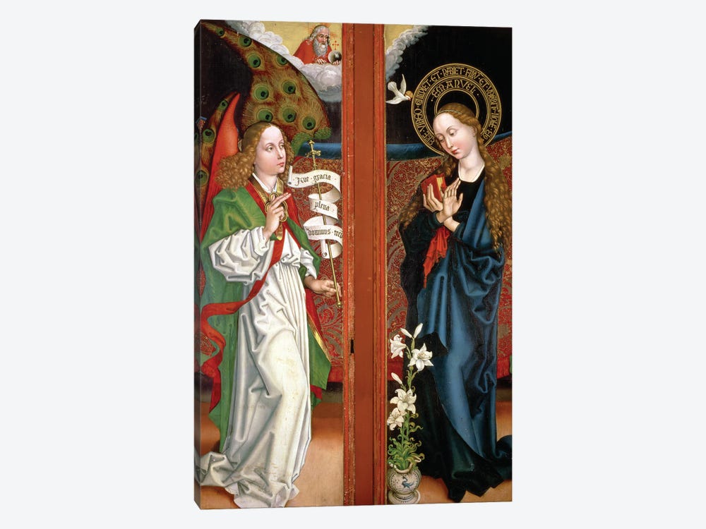 Annunciation by Martin Schongauer 1-piece Canvas Art Print