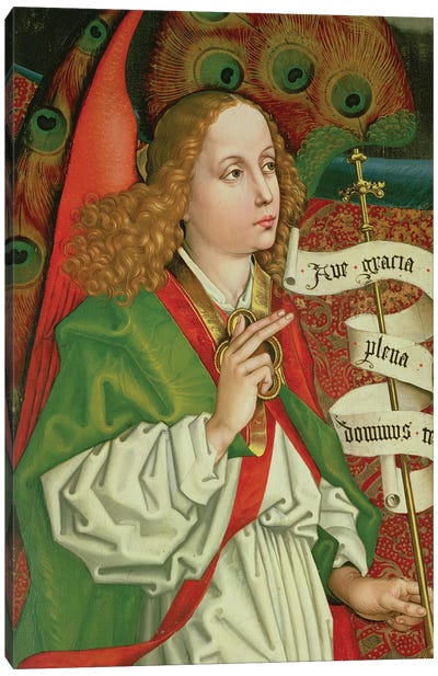 Detail Of The Archangel Gabriel, From The Annunciation, From The Orlier Altarpiece, C.1468-70 Canvas Art Print