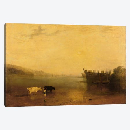 Teignmouth Harbour, c.1812 Canvas Print #BMN1197} by J.M.W. Turner Canvas Art Print