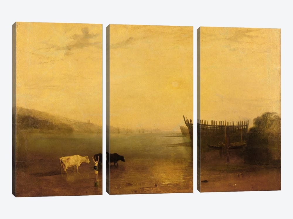 Teignmouth Harbour, c.1812 by J.M.W. Turner 3-piece Canvas Art