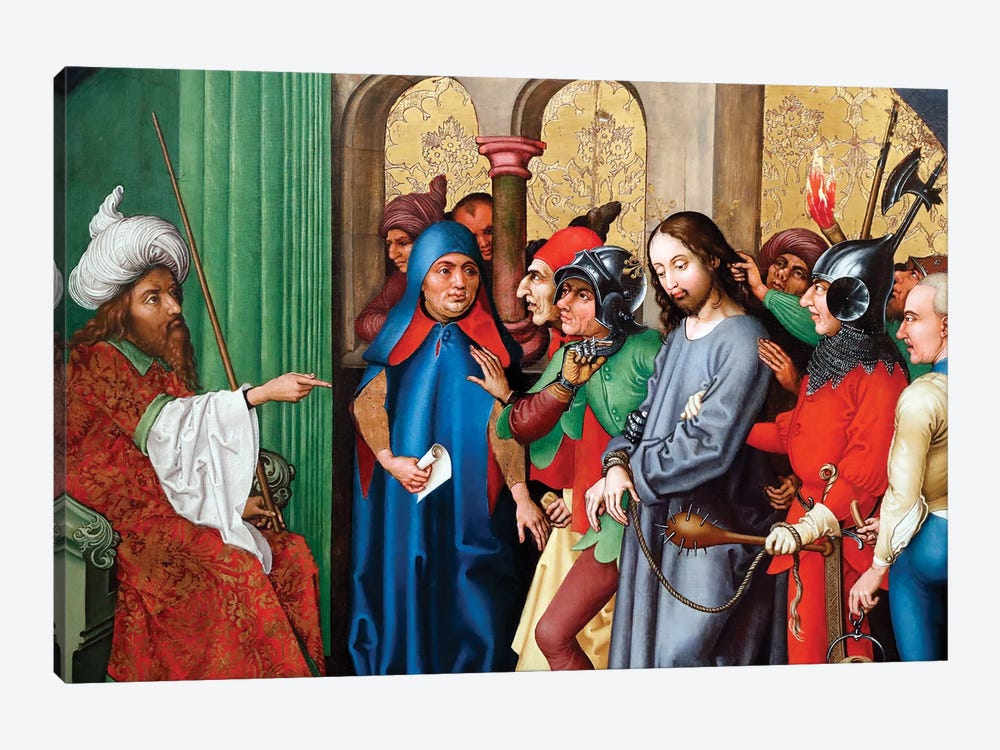 Jesus Is Condemned By The Sanhedrin by Martin Schongauer 1-piece Canvas Wall Art