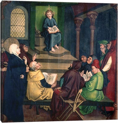 Jesus With The Doctors, From The Altarpiece Of The Dominicans, C.1470-80 Canvas Art Print