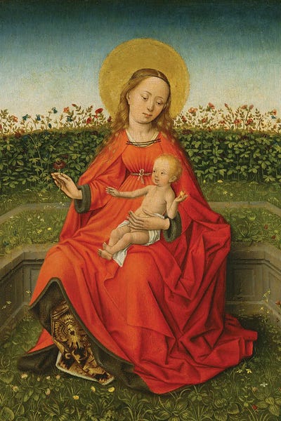 Renaissance: Maria Of The Rose Bush by Martin Schongauer