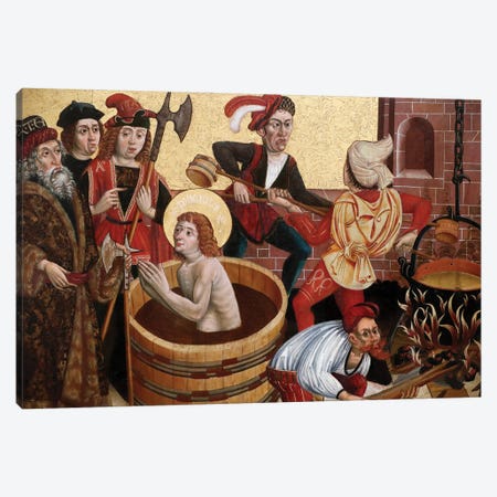 Martyrdom Of St John Canvas Print #BMN11985} by Martin Schongauer Canvas Art
