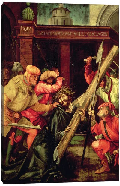 Christ Carrying The Cross Canvas Art Print - Jesus Christ