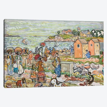 Bathers And Strollers, C.1919 Canvas Print #BMN12002} by Maurice Brazil Prendergast Canvas Wall Art