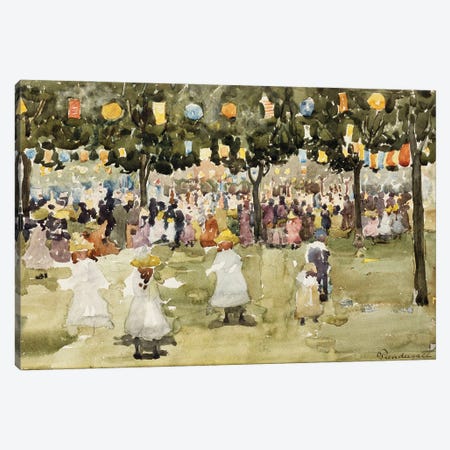 Central Park, New York City, July 4Th, C.1900-03 Canvas Print #BMN12008} by Maurice Brazil Prendergast Canvas Artwork