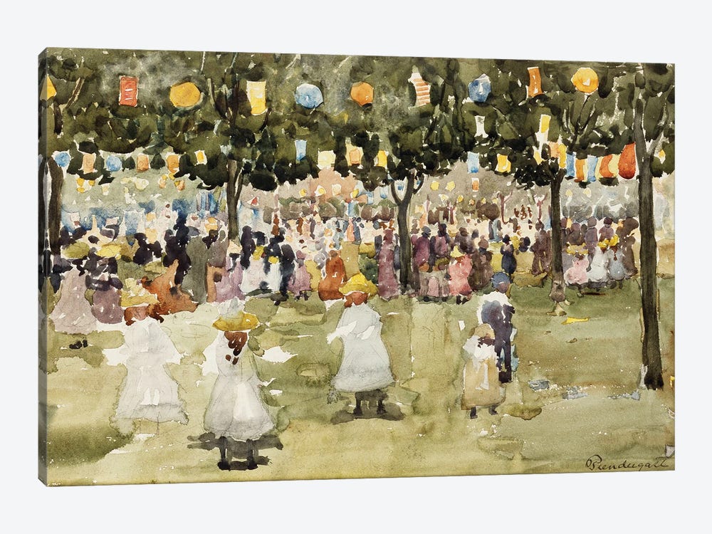 Central Park, New York City, July 4Th, C.1900-03 by Maurice Brazil Prendergast 1-piece Canvas Wall Art