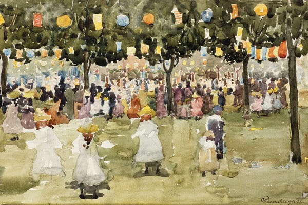 Maurice Brazil Prendergast: Central Park, New York City, July 4Th, C.1900-03 by Maurice Brazil Prendergast