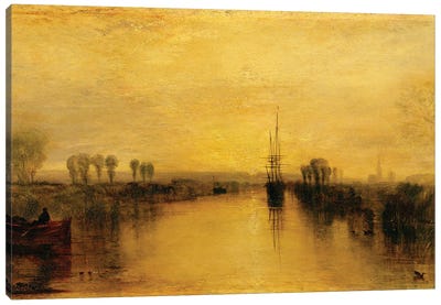 Chichester Canal, c.1829 Canvas Art Print