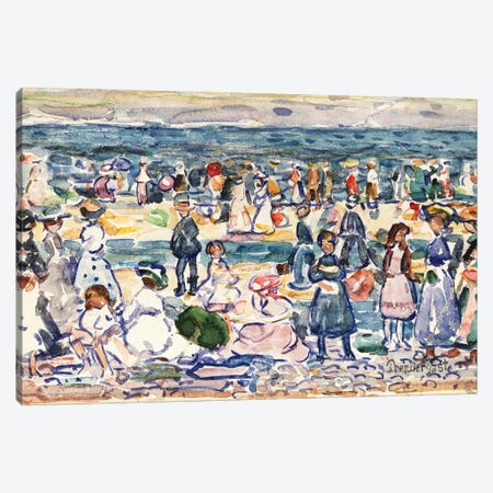 Low Tide, Revere Beach, C.1910-11 Canvas Print #BMN12018} by Maurice Brazil Prendergast Canvas Print