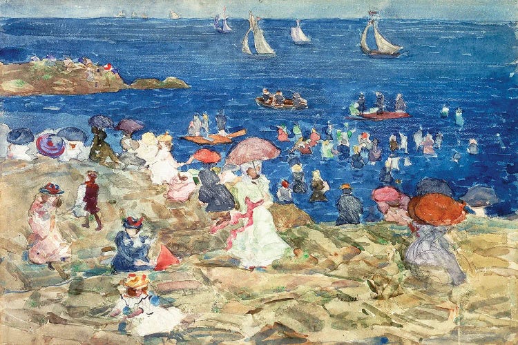 New England Beach Scene, C.1896-97