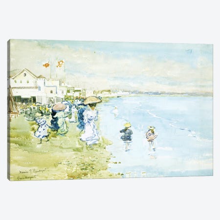 Revere Beach, Boston, Canvas Print #BMN12027} by Maurice Brazil Prendergast Art Print