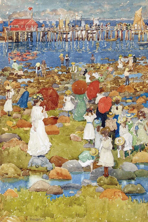 Stony Beach by Maurice Brazil Prendergast wall art