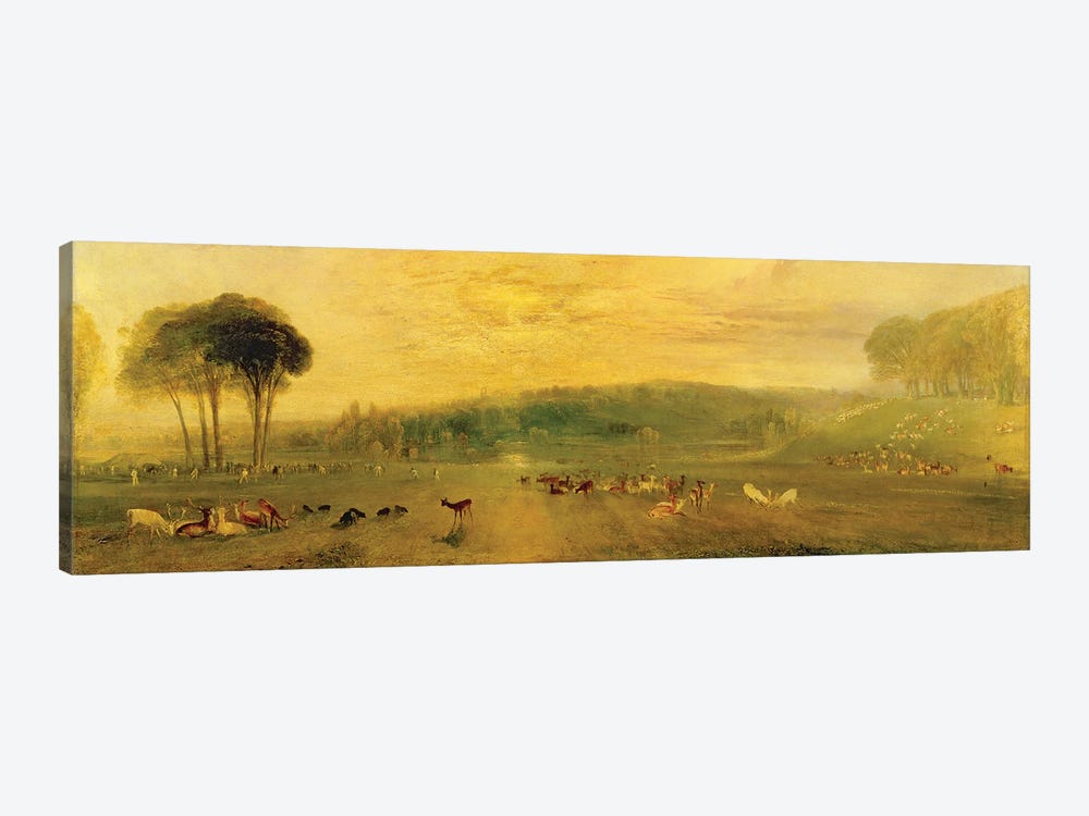 The Lake, Petworth: Sunset, Fighting Bucks, c.1829 1-piece Canvas Artwork