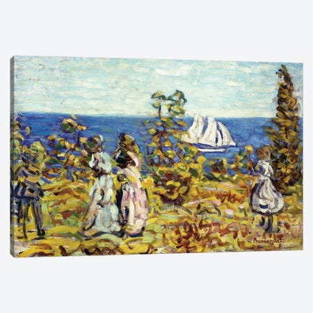 Viewing The Sailboat, C.1907-1910 Canvas Print #BMN12037} by Maurice Brazil Prendergast Canvas Art