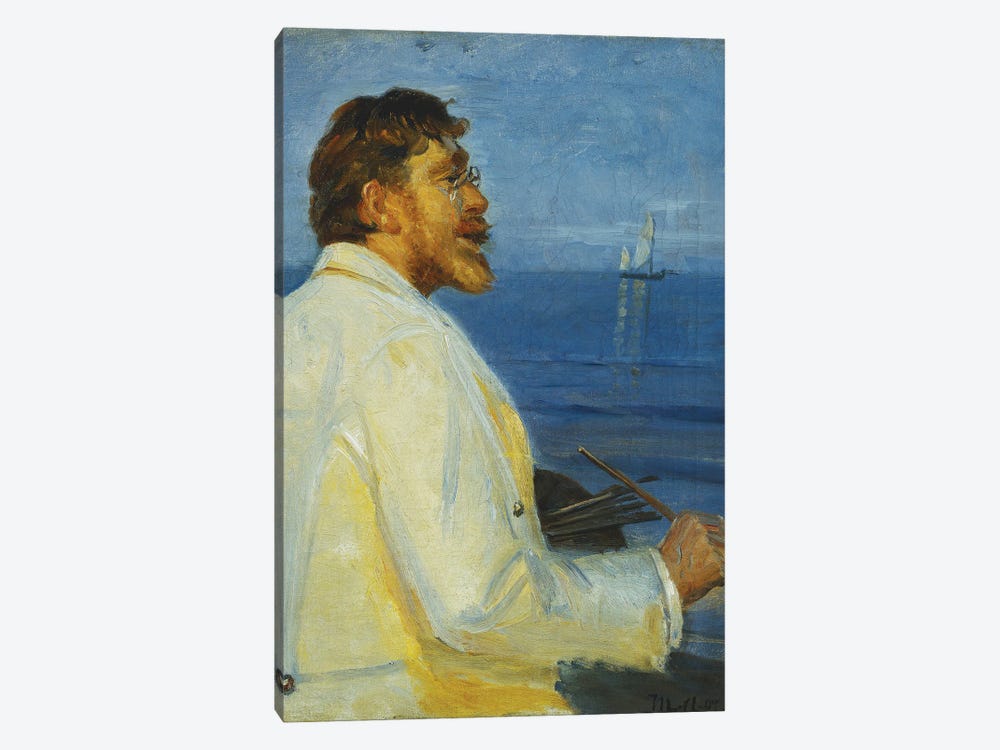 Portrait Of The Artist Peder Severin Kroyer, Half-Length, 1907 1-piece Canvas Art