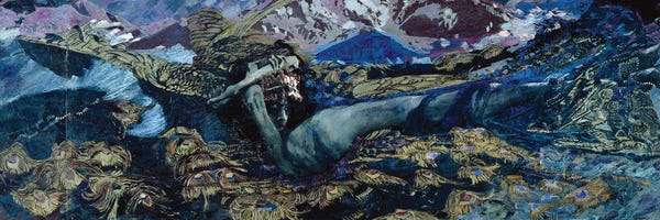 Demons: Demon Cast Down, 1902 by Mikhail Aleksandrovich Vrubel