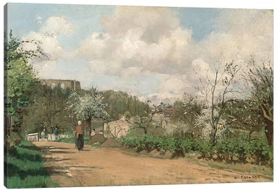 View from Louveciennes, 1869-70  Canvas Art Print - Camille Pissarro