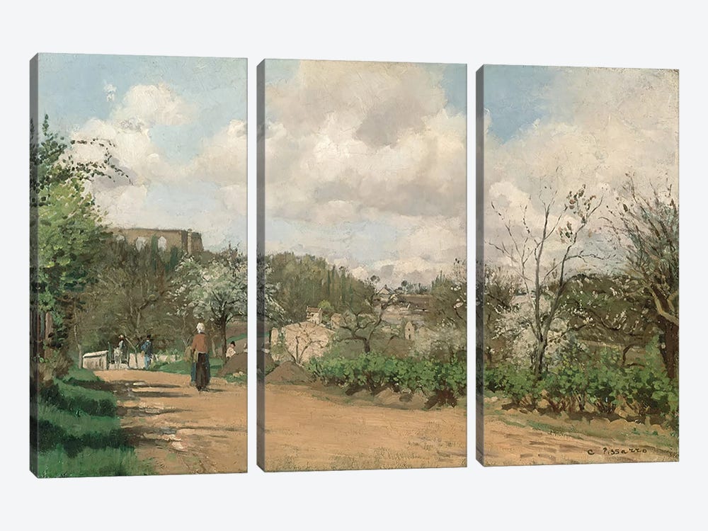 View from Louveciennes, 1869-70  by Camille Pissarro 3-piece Canvas Artwork